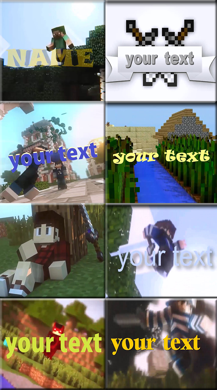 TOP 10 FREE MINECRAFT INTRO TEMPLATES | Freeintrotemplates templates
